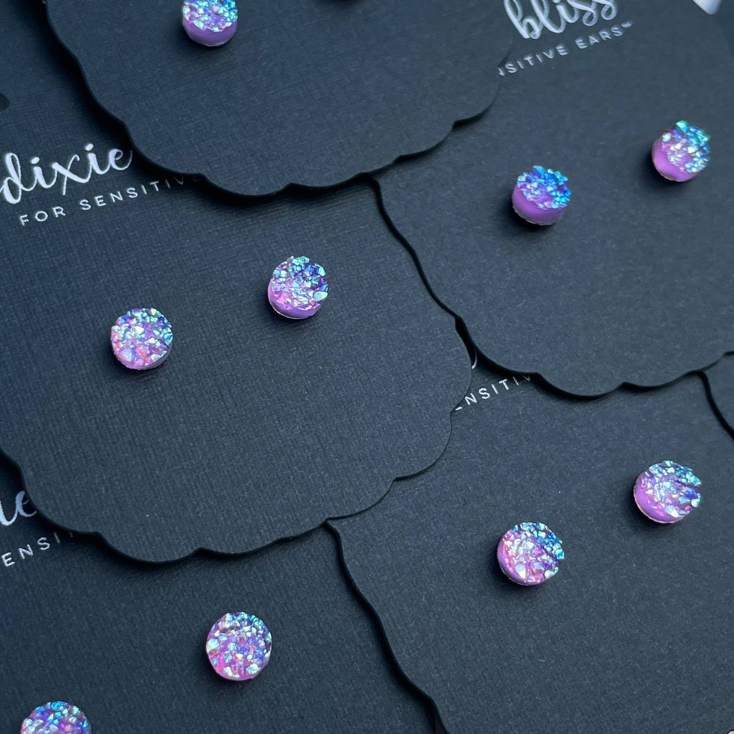 The Purple Iridescent Druzy Micros
