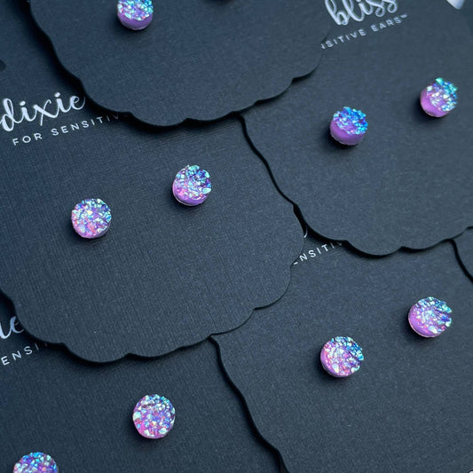 The Purple Iridescent Druzy Micros