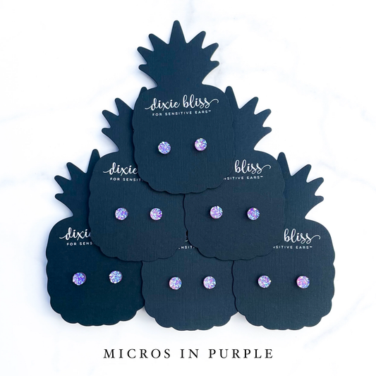 The Purple Iridescent Druzy Micros